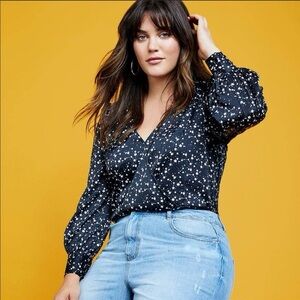 Eloquii x Refinery29 Star Print Bodysuit